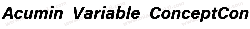 Acumin Variable ConceptCondensed Bl字体转换